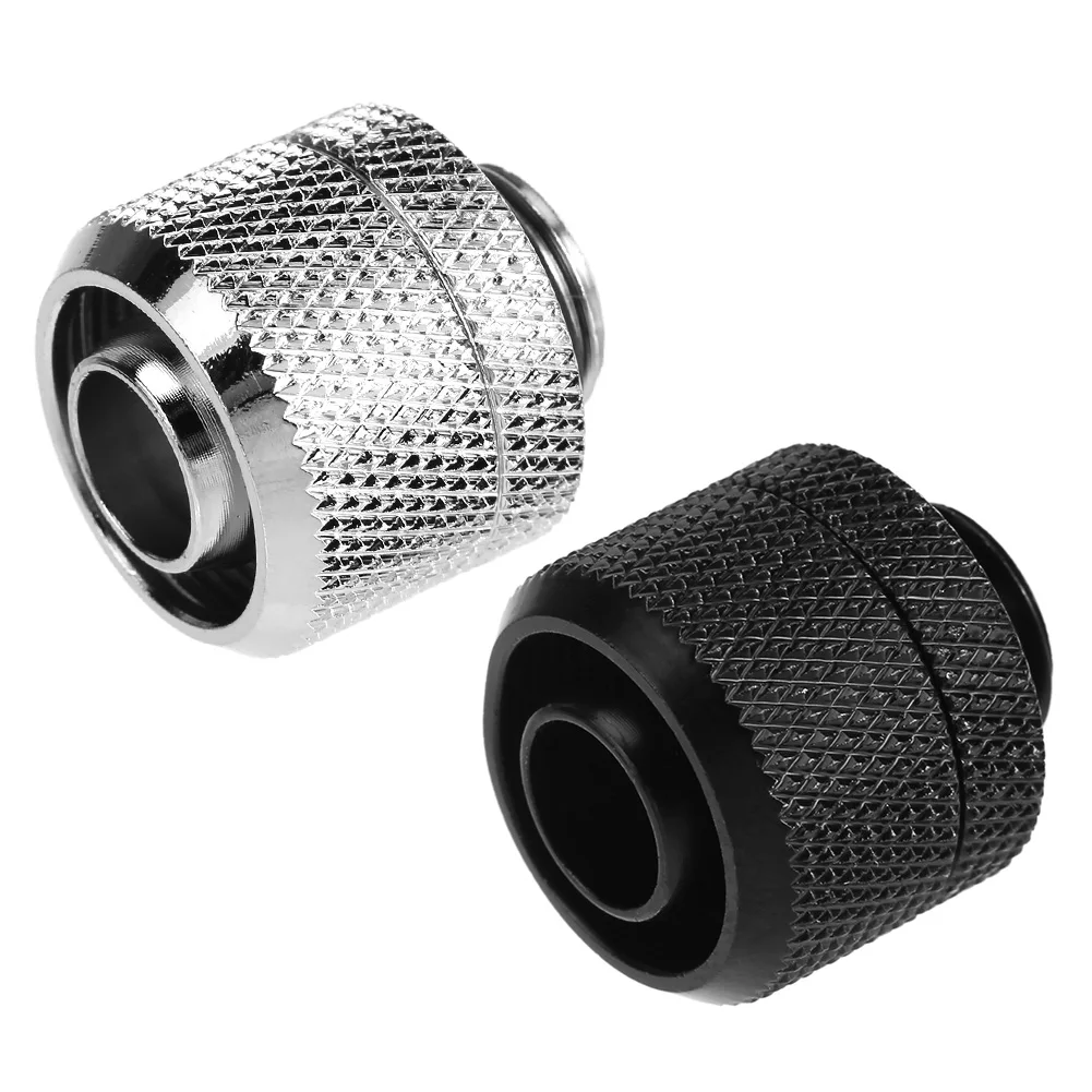 

Silver/Black G1/4 Brass External Thread Hose Adapter Connector with Silicone Sealing Ring for PC Water Cooling System