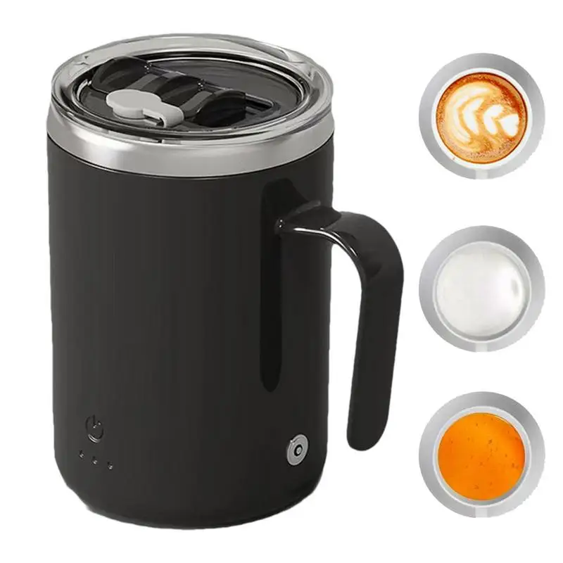 

400ml Automatic Stirring Magnetic Mug Stainless Steel Coffee Cup With Lid Rechargeable Stirrincg Cup Lazy Milkshake Rotating Cup