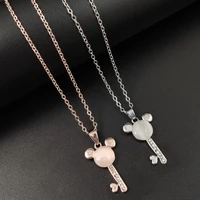 anime bear necklaces resin cute key mouse pendant jewelry wholesale 2022 new valentines gift charm choker sweater clavicle chain
