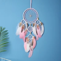 pink dream catcher windbell pendant girl gift pendant windbell lover birthday gift home accessories wedding decoration