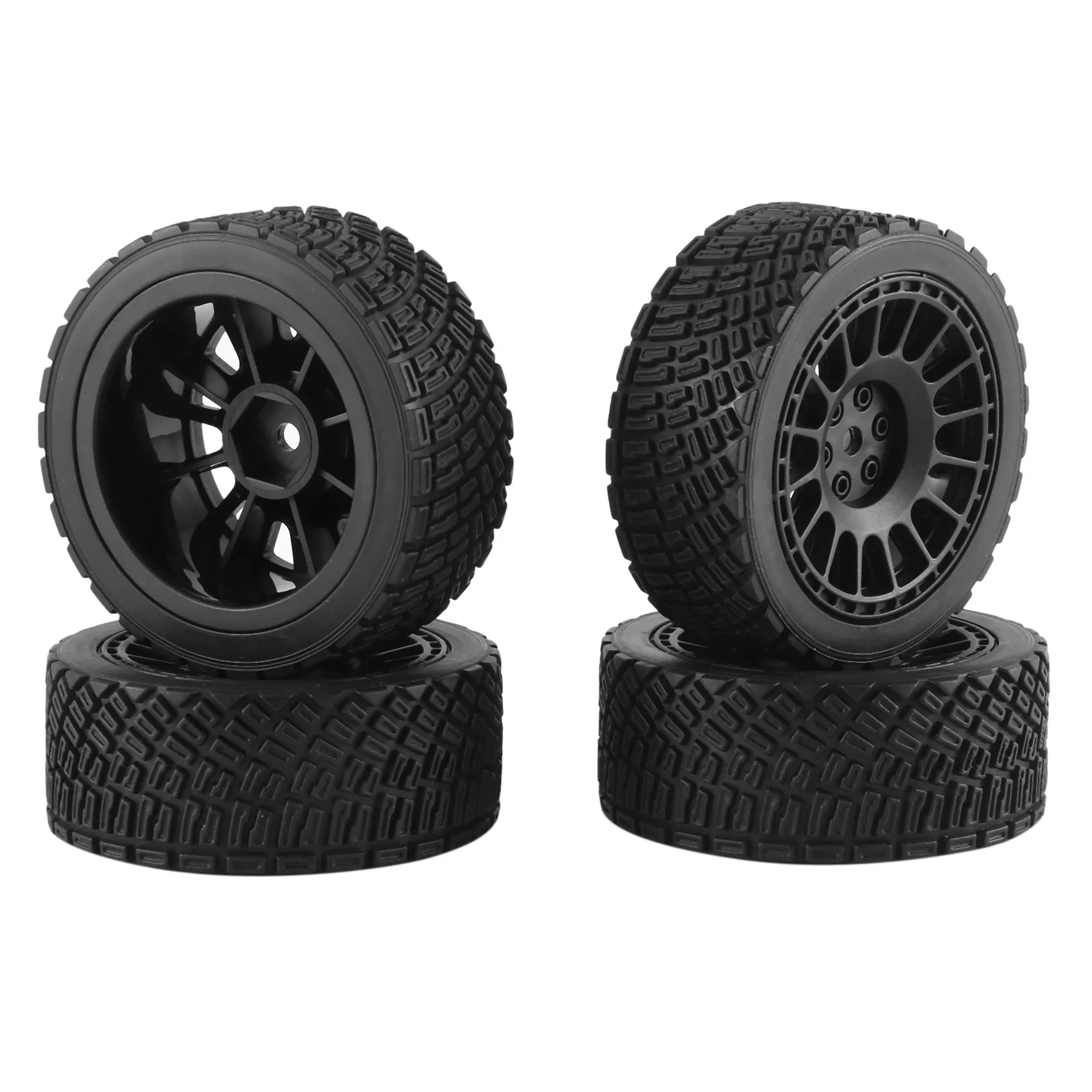 

66 мм 1/10 радиоуправляемые автомобильные шины для дорог, шины для дрифта автомобиля для Tamiya TT01 TT02 TT02B XV01 TA06 PTG-2 HPI HSP, черные