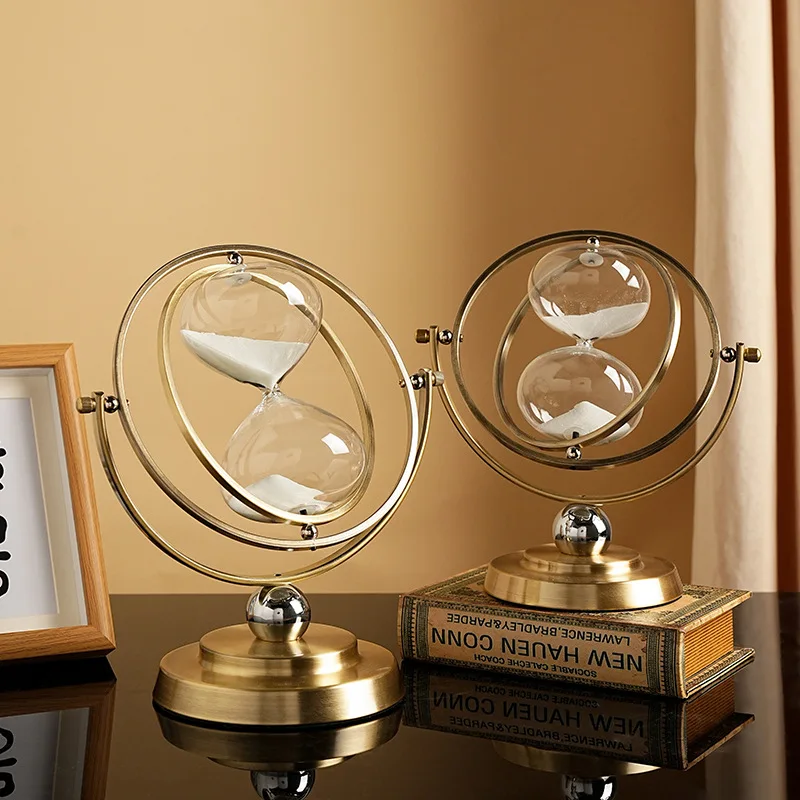 

Nordic Home Creative Glass Hourglass Timer Bookshelf TV Cabinet Personality Soft Decoration Vintage Hourglass Pendent