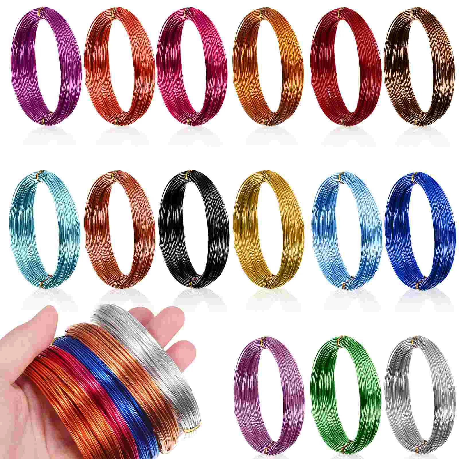 

15 Rolls DIY Crafts Sculpting Wire Flexible Jewelry Aluminum Long Beading Making Anodized
