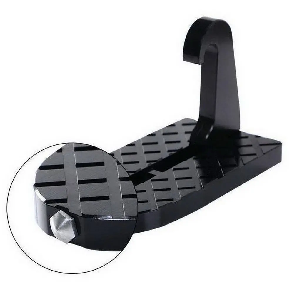 

New Pattern Universal Car Door Pedal Aluminum Alloy Black Practical Facilitate Security Foldable Design
