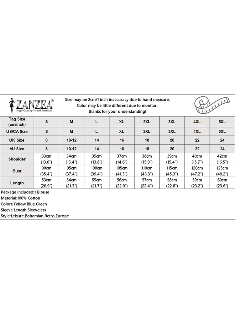 Лето 2024 топы ZANZEA женская элегантная офисная блузка без рукавов винтажные