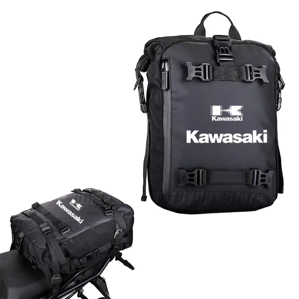 

Для мотоцикла Kawasaki, новинка 2023, сумка на заднее сиденье мотоцикла, водонепроницаемая сумка для багажа, Модифицированная сумка для бампера