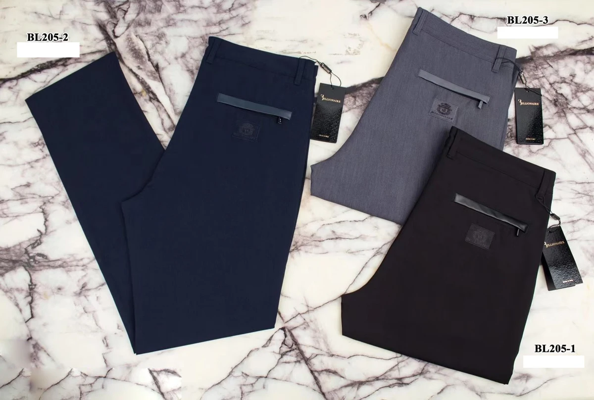

BILLIONAIRE Pants thin men 2022 spring Summer New cotton Business Casual comfort zipper genteman big size 31-40 high quality
