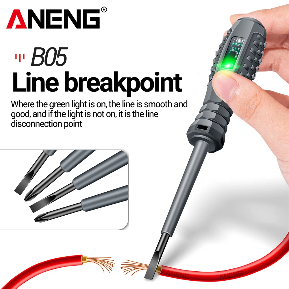 

ANENG B05 Word/cross Screwdriver Electric Tester Pen Multi-functional Household Screwdriver with Indicator Electrician Tools