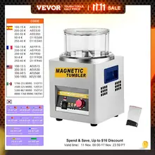 VEVOR KT-185 Magnetic Tumbler Jewelry Polisher Mini Metal Finisher Finishing Machine AC 110V/220V Gold Precision Parts Polisher