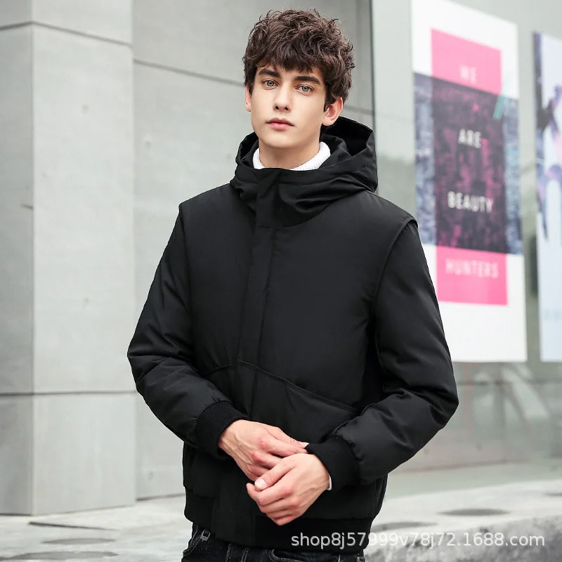 genuine luxury brand Men's 2023 new white duck short youth outdoor thickened Korean fashion live down jacket