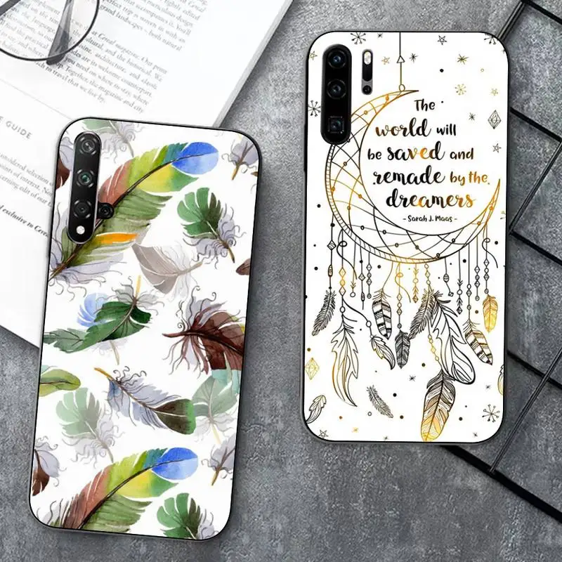 

feather Phone Case for Huawei Honor 10 i 8X C 5A 20 9 10 30 lite pro Voew 10 20 V30