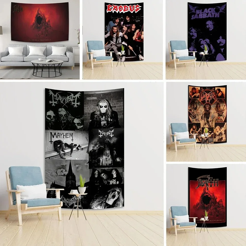 Металлический гобелен для коллекции рок-группы из полиэстера печатный подарок