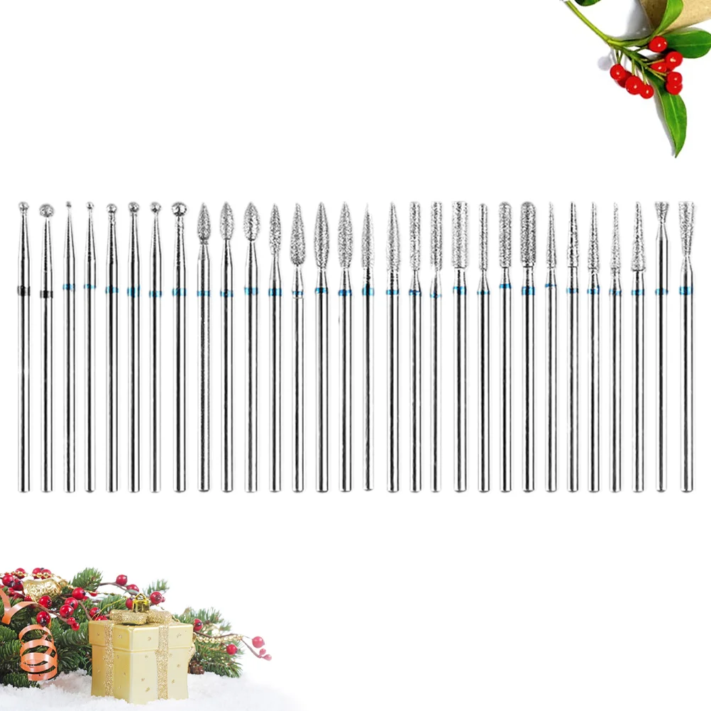 

30PCS Cuticle Clean Drill Set Pedicure Drill Bits Nail Drill Bits Set Nail Drill Bits Nail Drill Bits Set Nail File Drill Bits