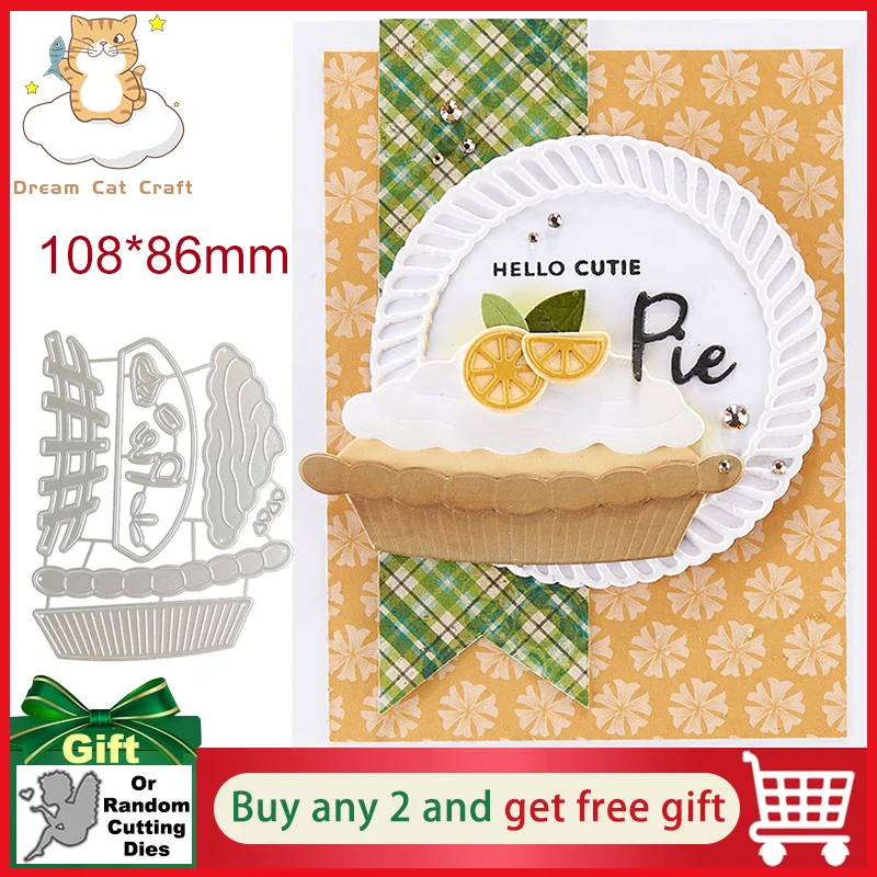 Perfect Pies Food Cake 2022 NEW Metal Cutting Dies DIY Scrapbooking Embossing Paper Photo Album Crafts Templates Mould Stencils