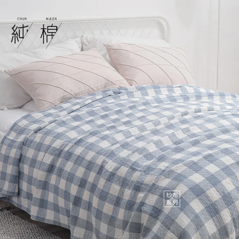 

Летнее крутое полотенце, одеяло, Марлевое Хлопковое одеяло, моющееся хлопковое мягкое дышащее полотенце, одеяло, одиночное двойное одеяло с кондиционированием воздуха