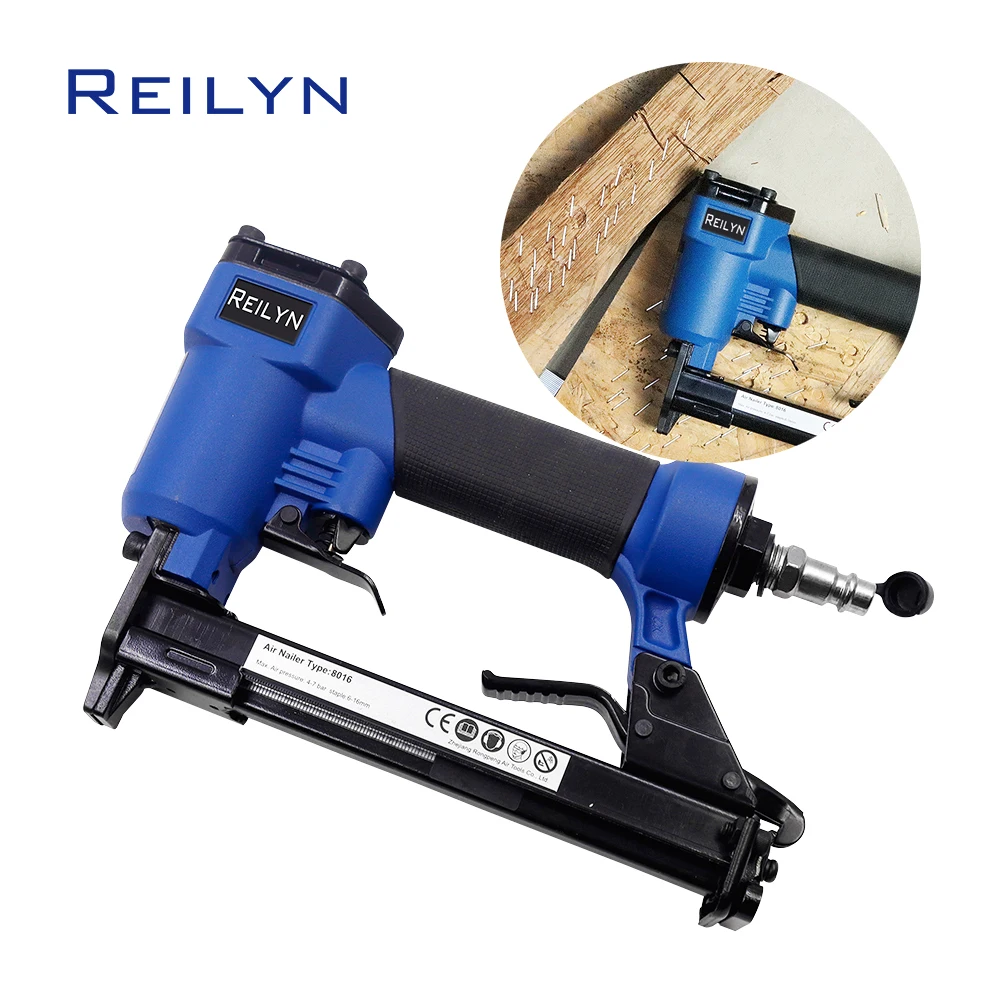Air stapler 8016 Brad Nail Gun 21 Ga. Crown size 12.8mm Home Decorating Wood Framing Pneumatic Nailer for Sofa