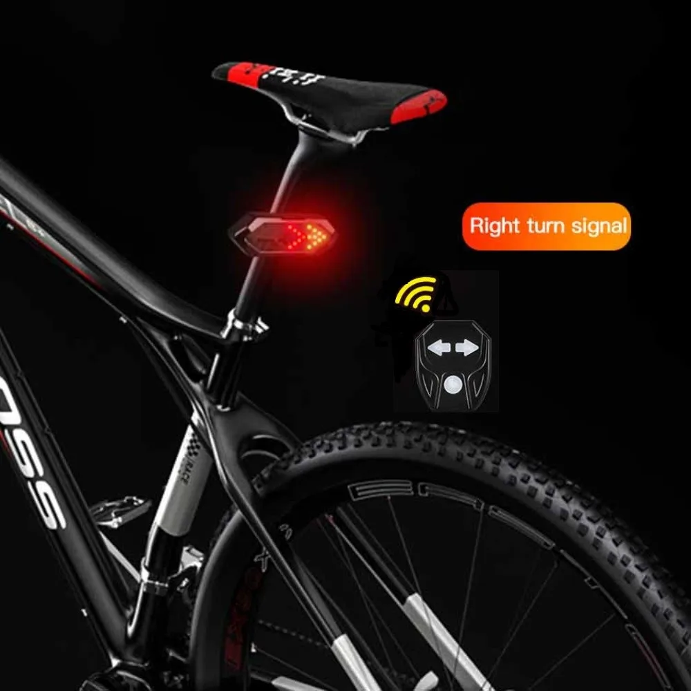 

Bike Taillight Wireless Remote Control Turn Signal Light LED USB Rechargeable MTB Cycling Safety Warning Rear Light Bicycle Part