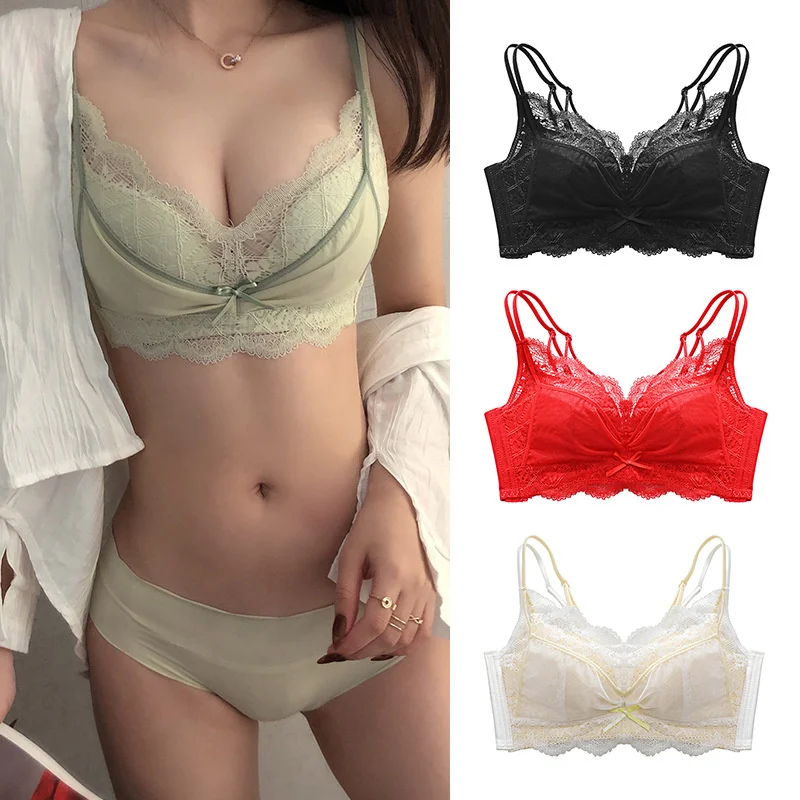 

Underwear Women's Small Chest Without Steel Ring Gathered and Adjusted Women's Auxiliary Breast Upper Support Bra Thickened