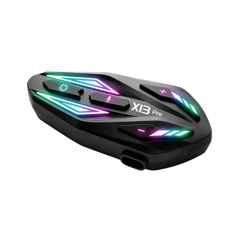 Фото НОВИНКА В НАЛИЧИИ - Bluetooth-гарнитура для мотоциклетного шлема X13 Pro, 1000 м, полнодуплексная интерком-гарнитура №1