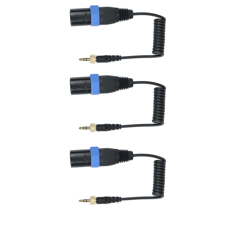 

3X Saramonic Locking Type 3.5Mm To 3.5Mm TRS To XLR Male Microphone Output Universal Audio Cable For Wireless Receivers