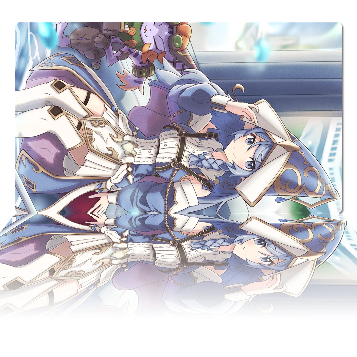 

YuGiOh Water Enchantress of The Temple Playmat TCG CCG Board Game Duel Trading Card Game Mat Mouse Pad Rubber Desk Mat Zone Bag