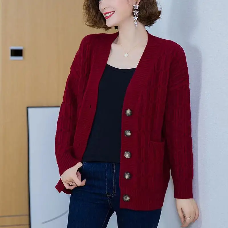 Новинка 2024 свитер куртка Осень-зима свободный в ленивом стиле короткий