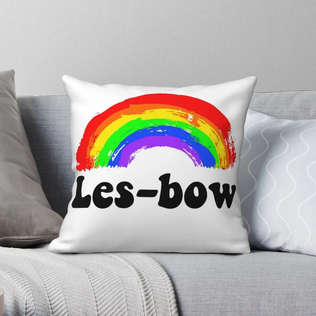 

Лесбийский квадратный Чехол-Подушка Lesbow из полиэстера и льна