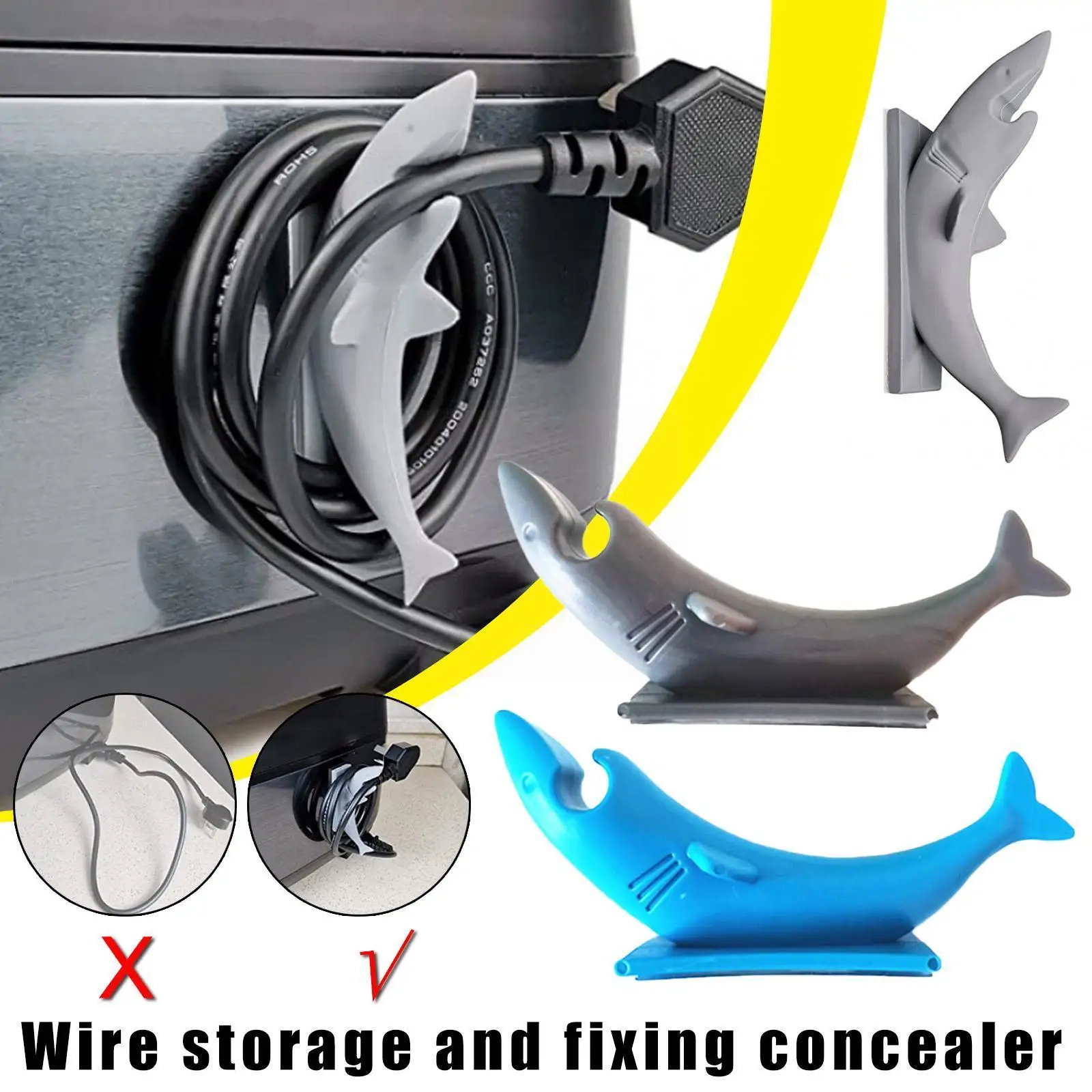 

Shark Cord Winder Cable Management Clip Cable Holder Keeper Organizer For Air Fryer Coffee Machine Kitchen Appliances T0u3