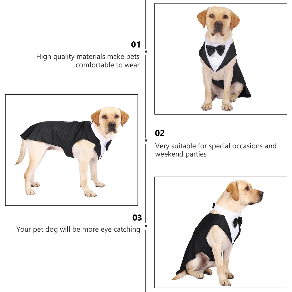 

Рубашка для собаки, стильный костюм для щенка, галстук-бабочка, костюм для свадьбы, Официальный смокинг