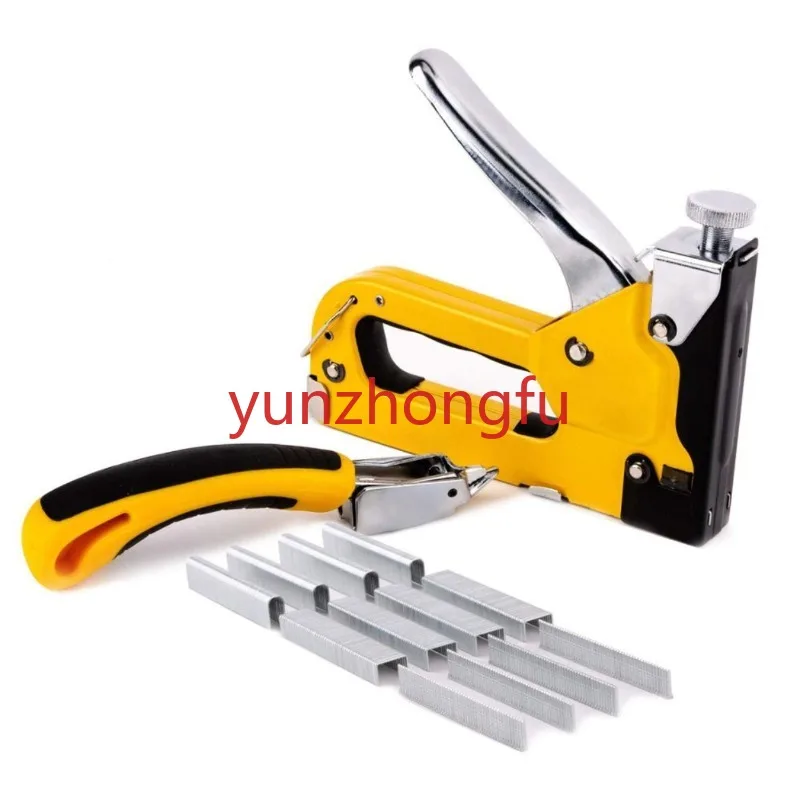 

Сверхмощный степлер 3 в 1 со съемником степлера и 1200 скребками-3-сторонний стальной степлер ручной инструмент для ногтей