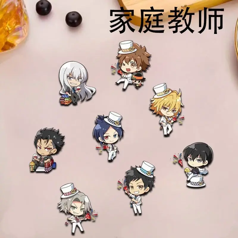 Katekyo Hitman Reborn Suit Series акриловые булавки Hibari Kyoya Rokudou Mukuro Kawaii брошь товары аниме