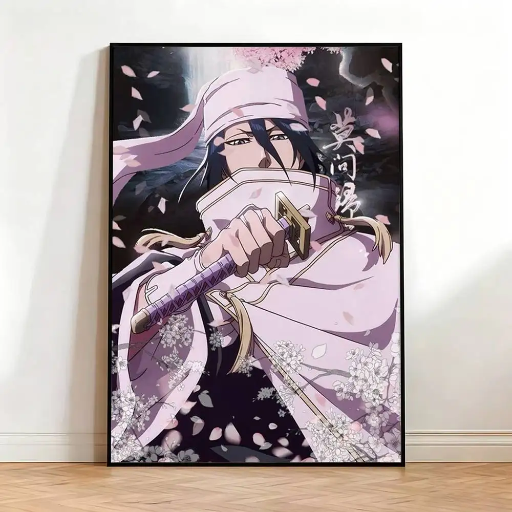 Фото Постер B-Bleach Anime K-Kuchiki Byakuya, высококачественный, для общежития, гостиной, эстетичное украшение стены, наклейки, подарок №3