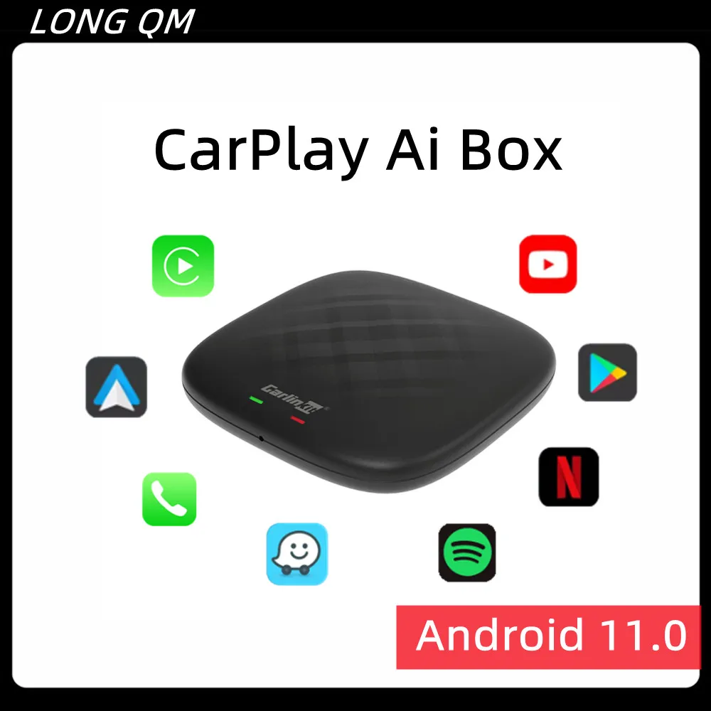 CarlinKit CarPlay Ai Box Android 11 Беспроводной Авто адаптер 4G LTE SIM Wi-Fi подключение для Audi Bmw Mazda VW