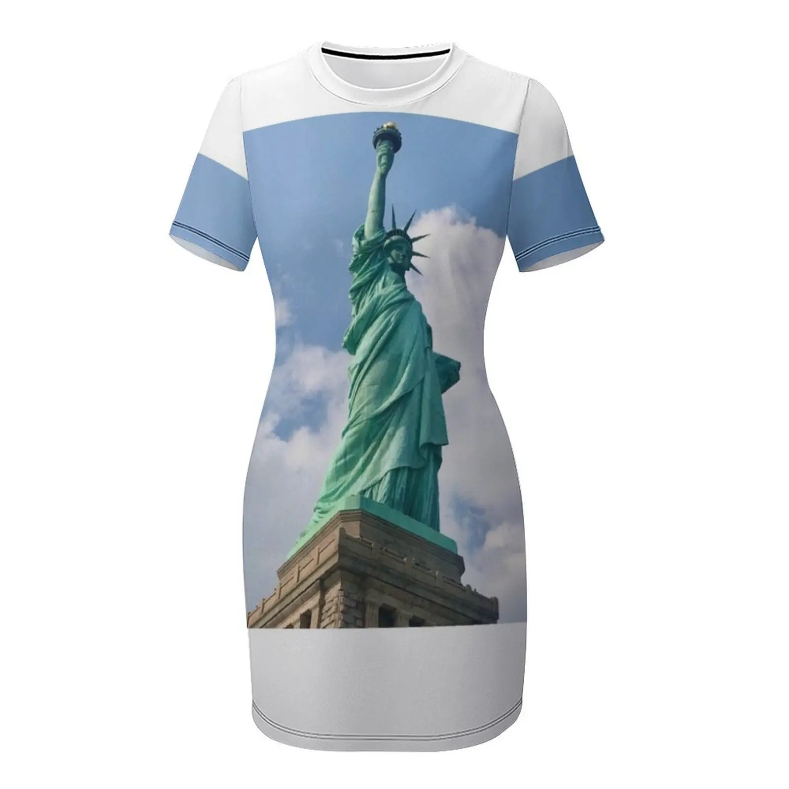 Lady Liberty Платье с короткими рукавами женские платья роскошная пляжная одежда