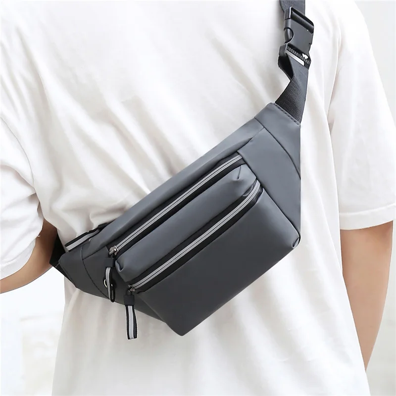

Waterproof Man Waist Bag Fashion Chest Pack Outdoor Sports Crossbody Bag Casual Travel Male Belt Bag Hip Waist Packs Phone Purse