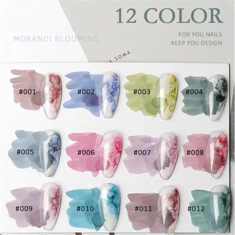 

Diy Nails Blooming Gel Soak Off Uv Nail Gel Nail Polish Smoke Effect Gel Ink Marble Coloring Effect Nail Art Design Manicure