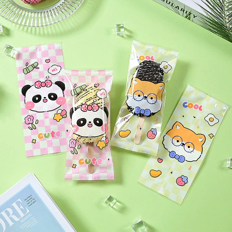 50 шт./компл. пакеты для льда с героями мультфильмов одноразовые пластиковые