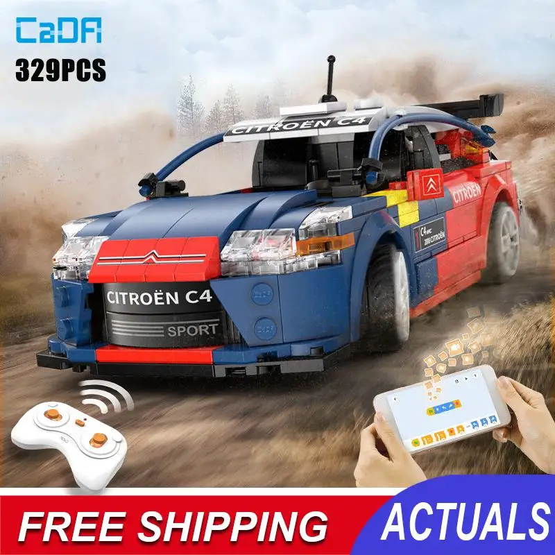 

Cada Technical Super Raing Wrc Rally Car Building Block Citroen C4 App Rc Racing Vehicle Bricks Model Construction Set For Boys