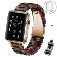 resin strap for apple watch band 6 5 44mm 42mm 38mm correa transparent bracelet for iwatch 6 series 6 se 5 4 32 watchband 40mm