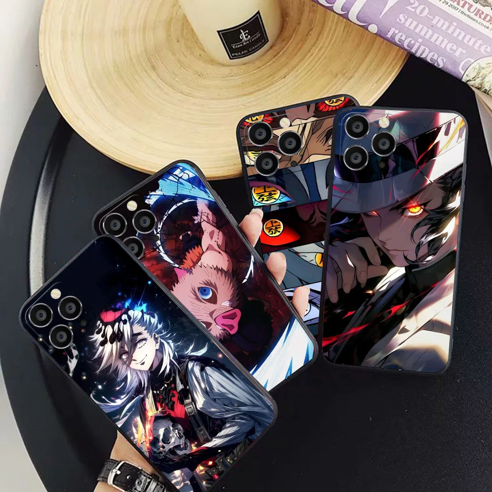 Черный чехол AU-64 Tanjiro Demon Slayer для VIVO Y3 Y3S Y93 Y51A Y31 Y55 Y70 Y11 Y12 Y91C Y73 Y10 Y81 Y81S Y81I