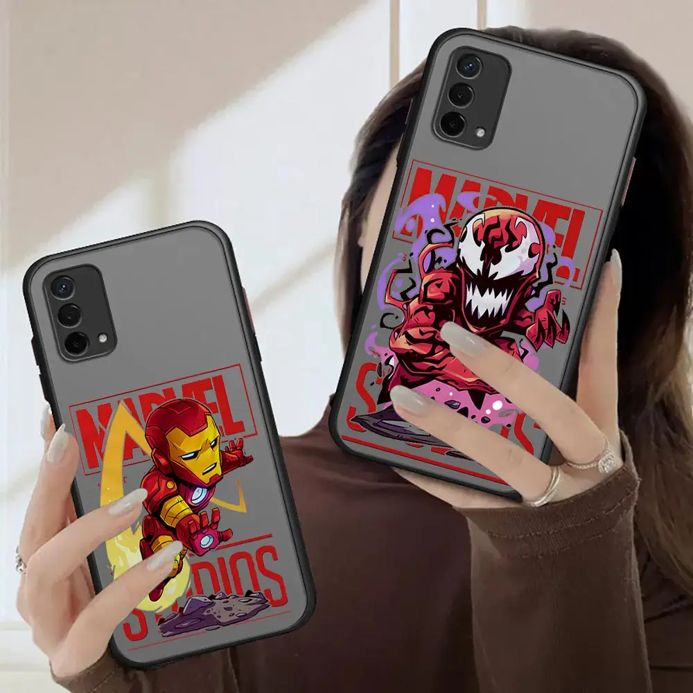 

Marvel Avengers Iron Man Case For OPPO A94 A93 A92 A92S A91 A83 A74 A73 A72 A71 A59 A57 A55 A54 A53 A39 A37 Black Cover Fundas