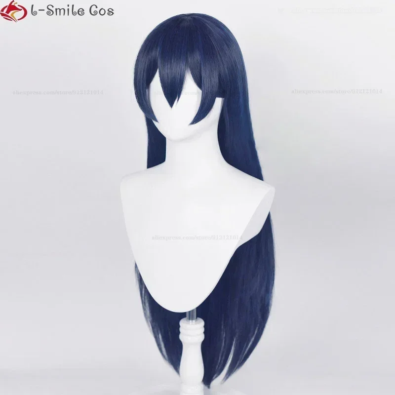 Аниме Kakegurui Twin Hanatemari Tsuzura парик для косплея длина 80 см синий черный термостойкие