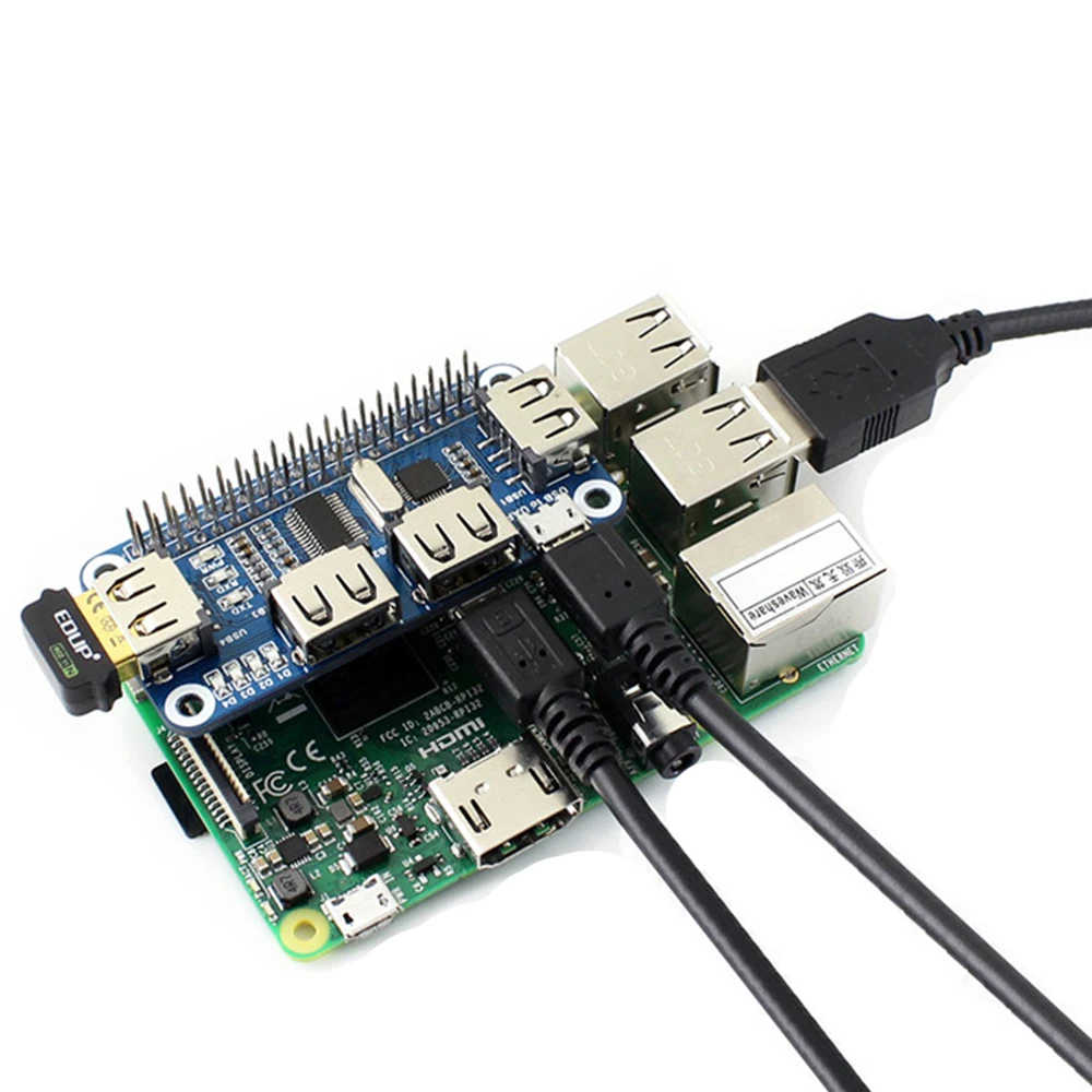 4 порта USB HDM HUB HAT для Raspberry Pi 3 / 2 Zero W удлинительная Плата к UART последовательной