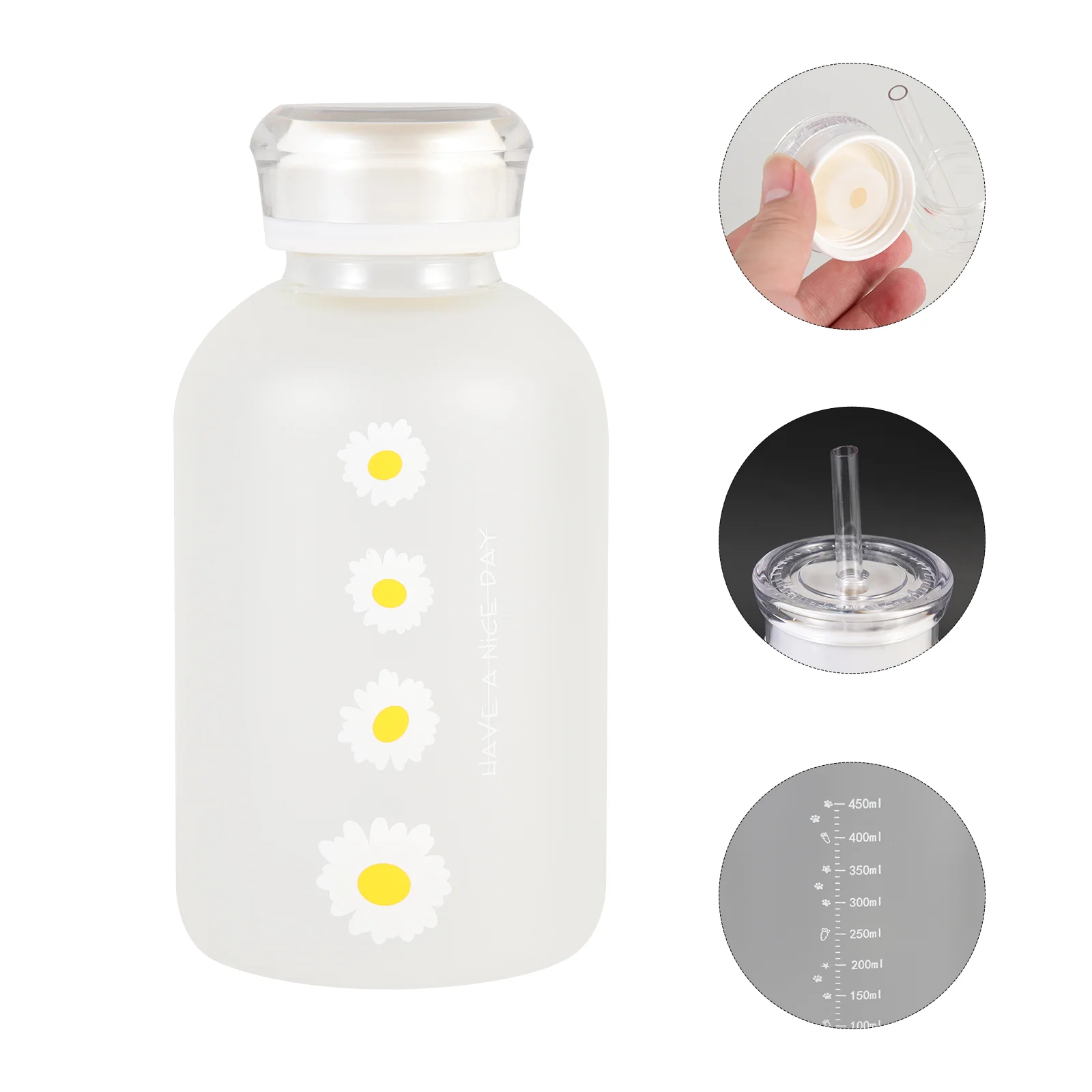 

Waterglass Cupstraw Drinking Clearcups Coolmug Jug Portable Tea Empty Cold Scale Coffeeglasses Straws Sodakettle Summer