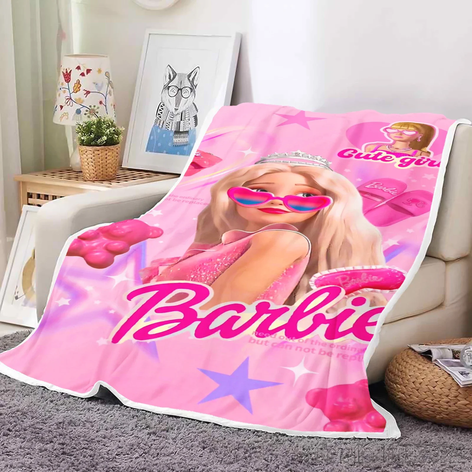 Пушистые детские одеяла Барби плюшевые размеры роскошные зимние и изготовленные