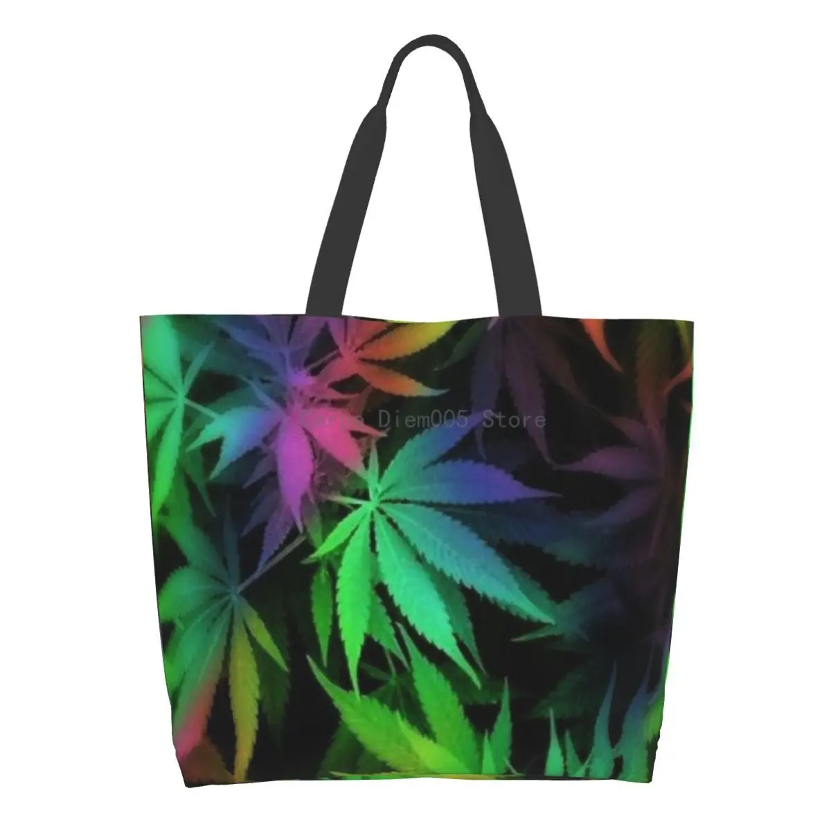 

Women Shoulder Bag Tie Dye Leaf Large Capacity Shopping Grocery Tote Bag For Ladies