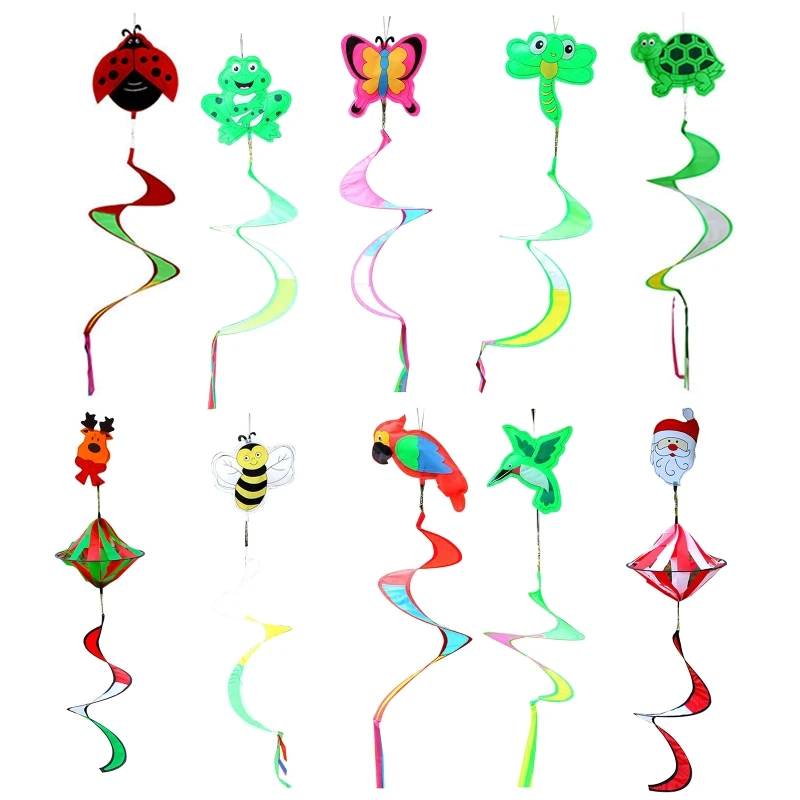 

Colorful Animal Insects Wind Strip Rotation Courtyard Lawn Birthday Party Decor