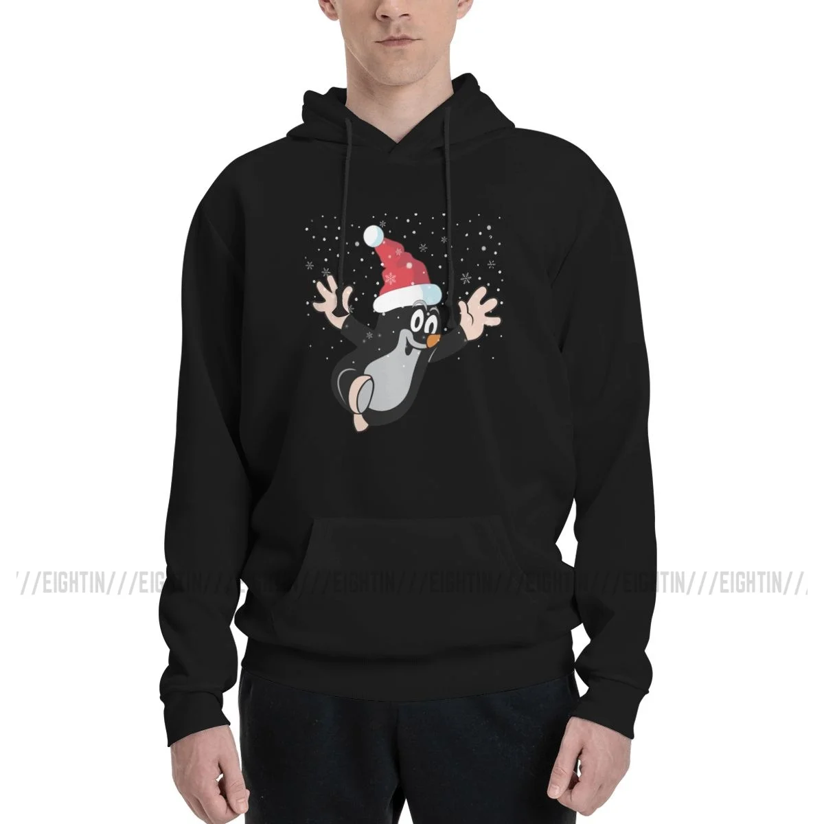 

Merry Christmas Mole Fashion Sweatshirt Men's Krtek Little Maulwurf Cute Cartoon Long Sleeve Hoodie Autumn Pullover