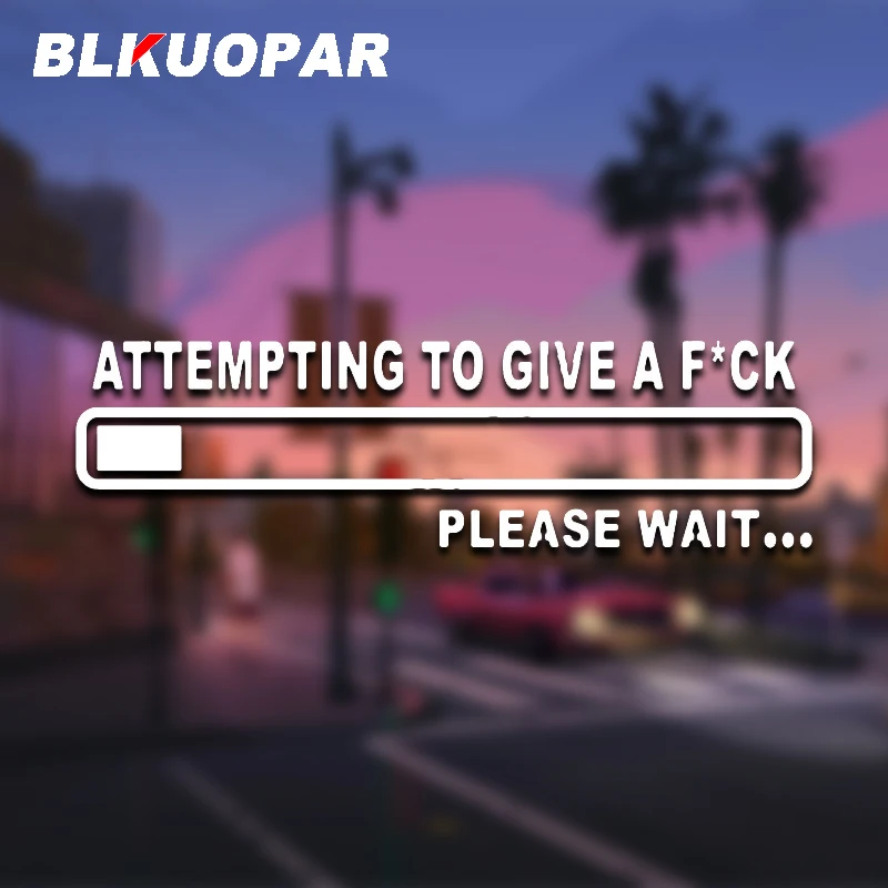 

BLKUOPAR пытается сделать упражнение, пожалуйста, подождите интересный текст детской водонепроницаемой Наклейки На Автомобиль Windows RV