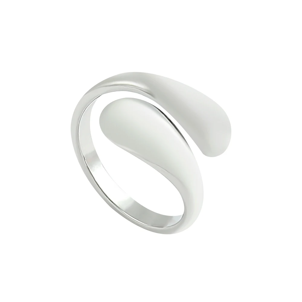 

Water Drop Silver Color Rings For Women Cute Opening Adjustable Ring Engagement Jewelry New Trendy Party Accessories Gifts